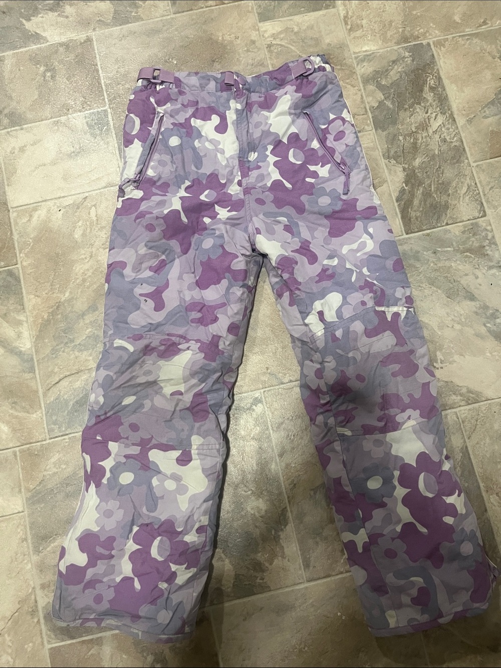 Athletech Purple Floral Camo Snow Pants